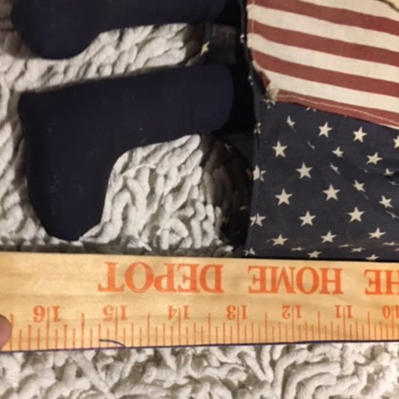 VTG Patriotic Angel Red White Blue Stars Stripes Hanging Door Welcome Doll 17x16 - Picture 11 of 11